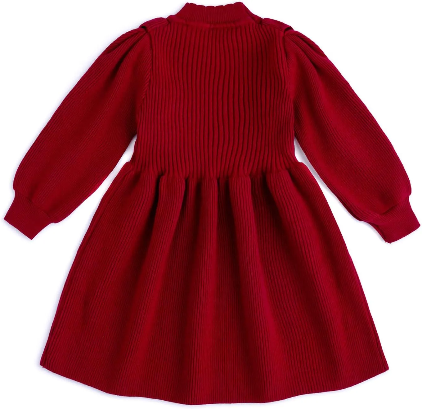 Simplee kids Baby Little Girls' Long Sleeve Sweater Dress Knit Warm Sweater Outfit Dress for Toddler Girls 6M-5T