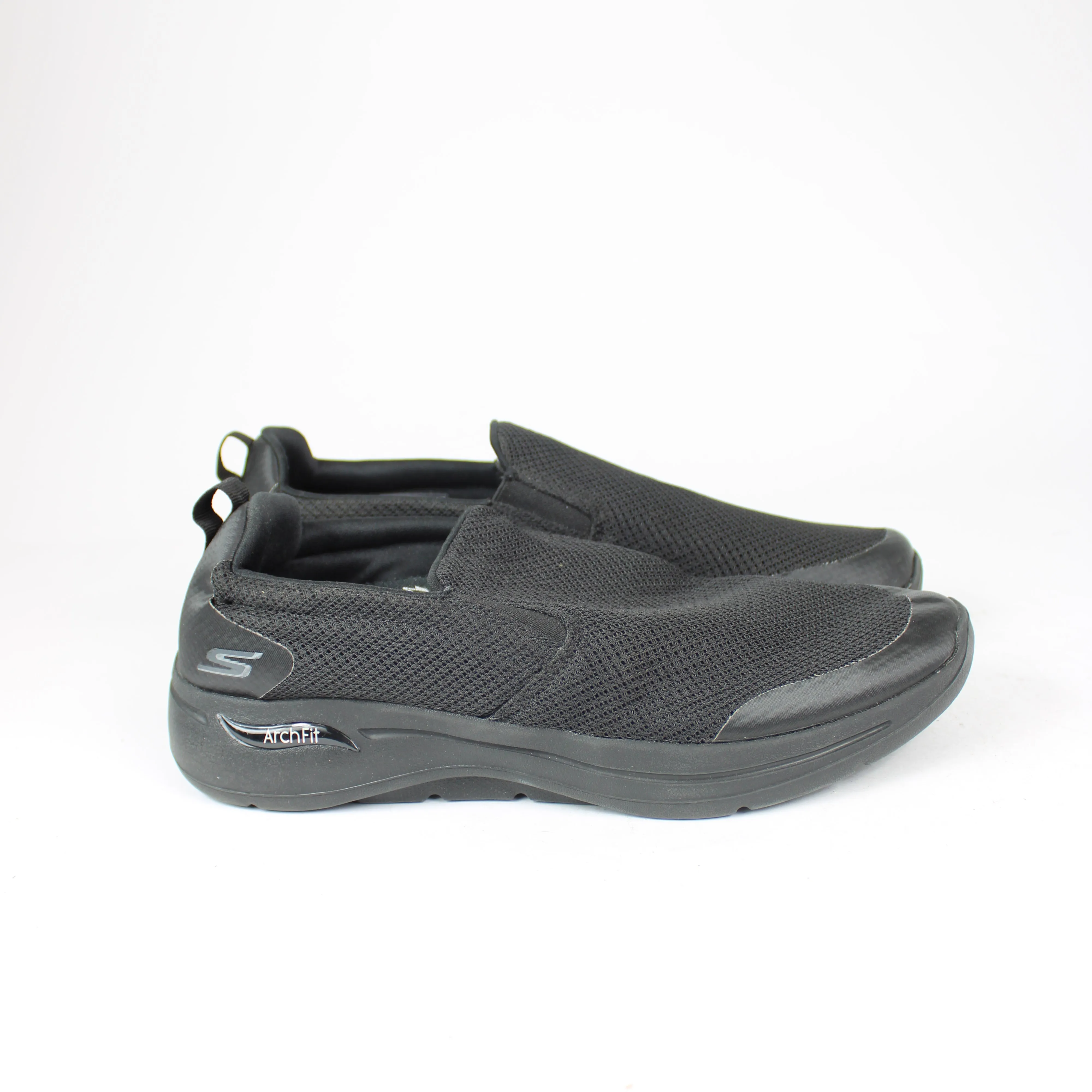 Sketchers Black Mesh Slip on Sneakers