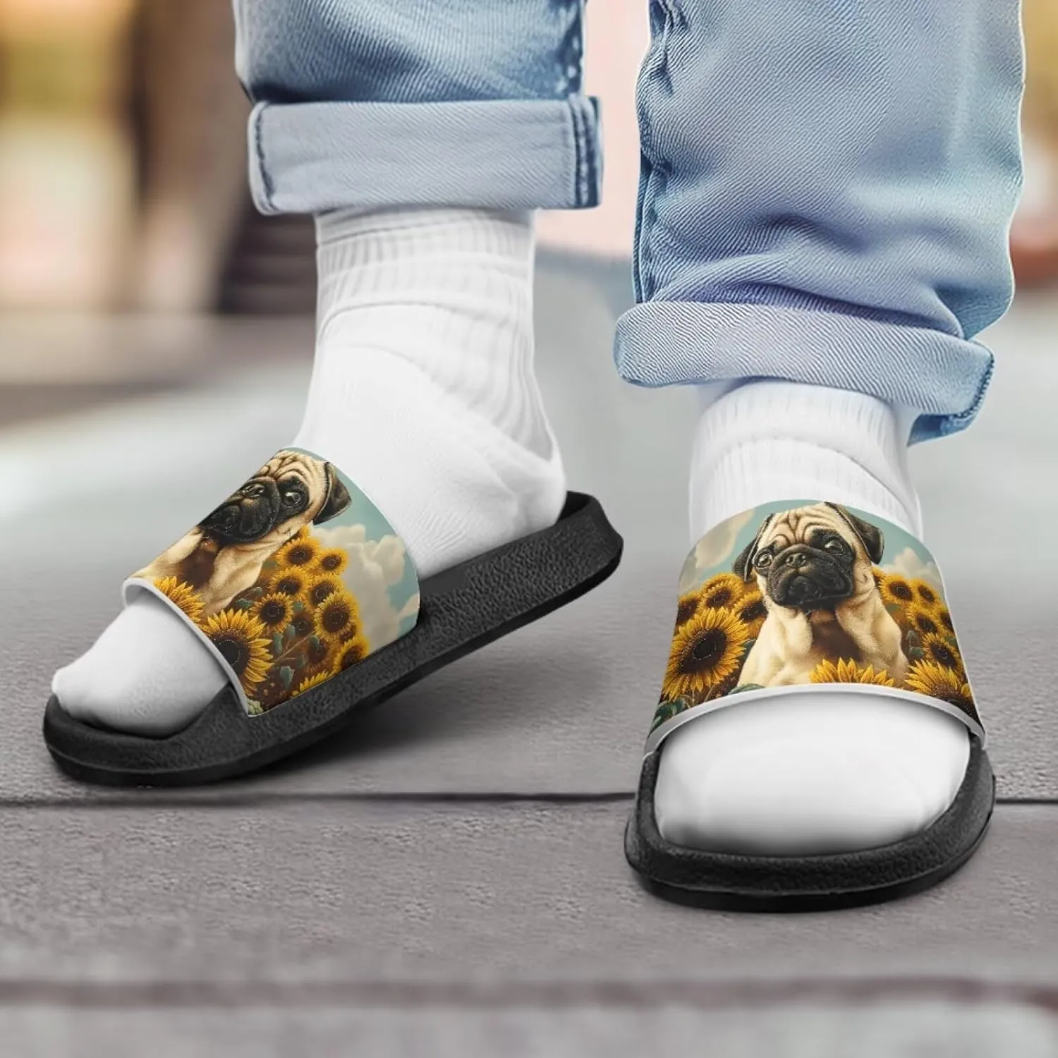 Slides for Kids, Toddler Slippers Shower Bathroom Non-Slip Open Toe Super Soft Comfy Boys Girls Home House Slide Sandals