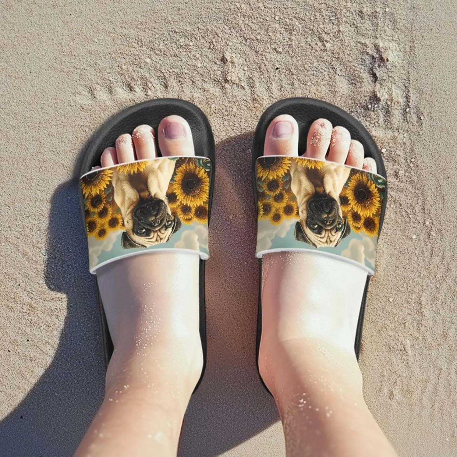 Slides for Kids, Toddler Slippers Shower Bathroom Non-Slip Open Toe Super Soft Comfy Boys Girls Home House Slide Sandals