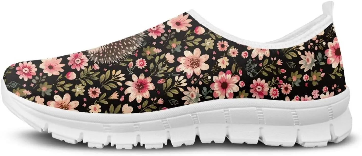 Slip in Loafers Women Slip On Shoes Cute Art Cat Elastic Upper Casual Mesh-Comfortable Tennis Workout Sneaker