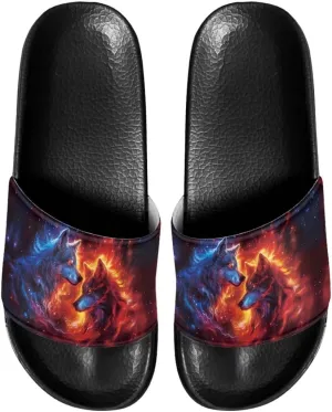 Slippers for Women and Men, Pillow House Slippers Shower Shoes Indoor Slides Bathroom Sandals