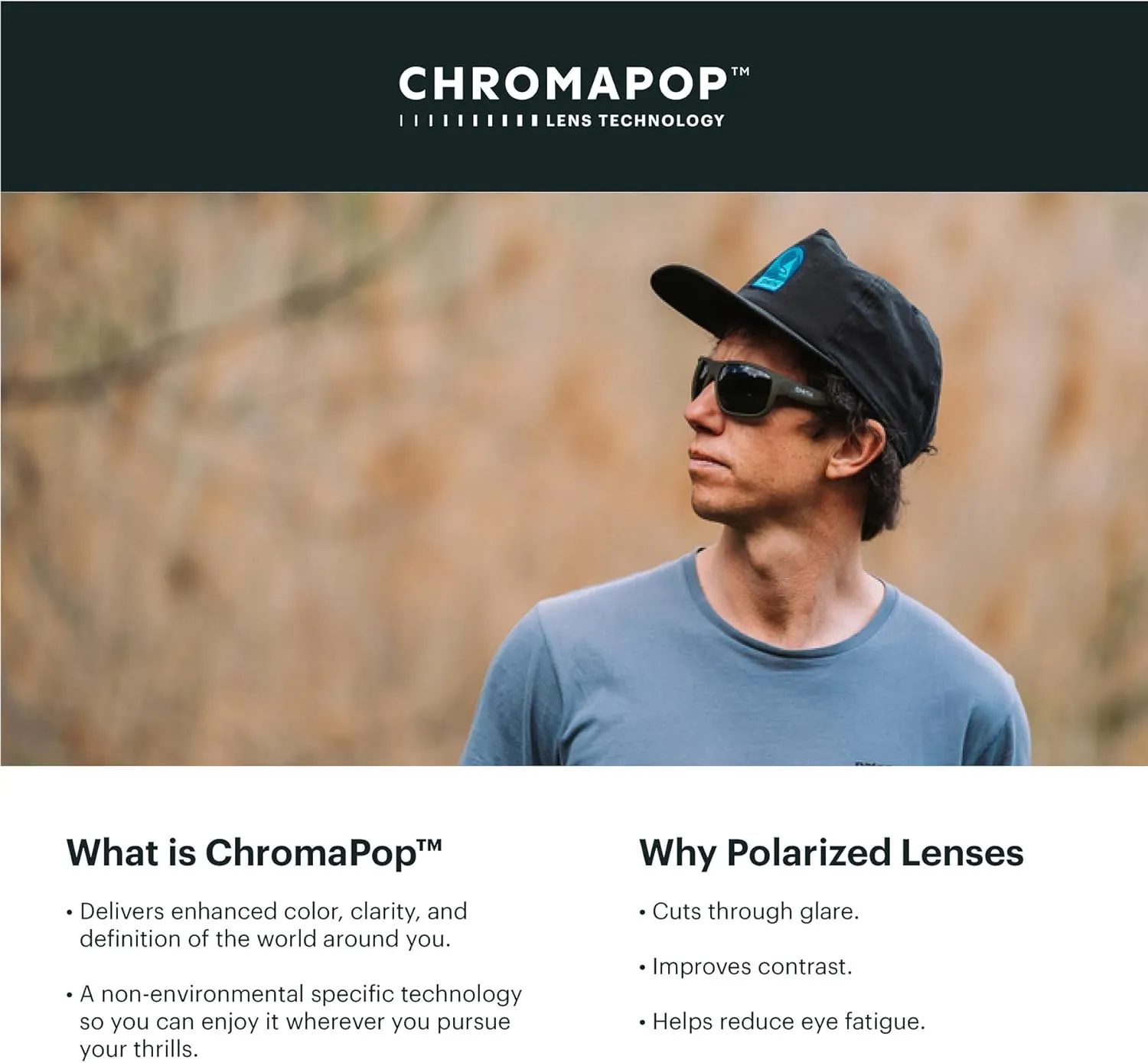 SMITH Lowdown 2 Sunglasses with Chromapop Lenses - Polarized Sunglasses - for Men & Women