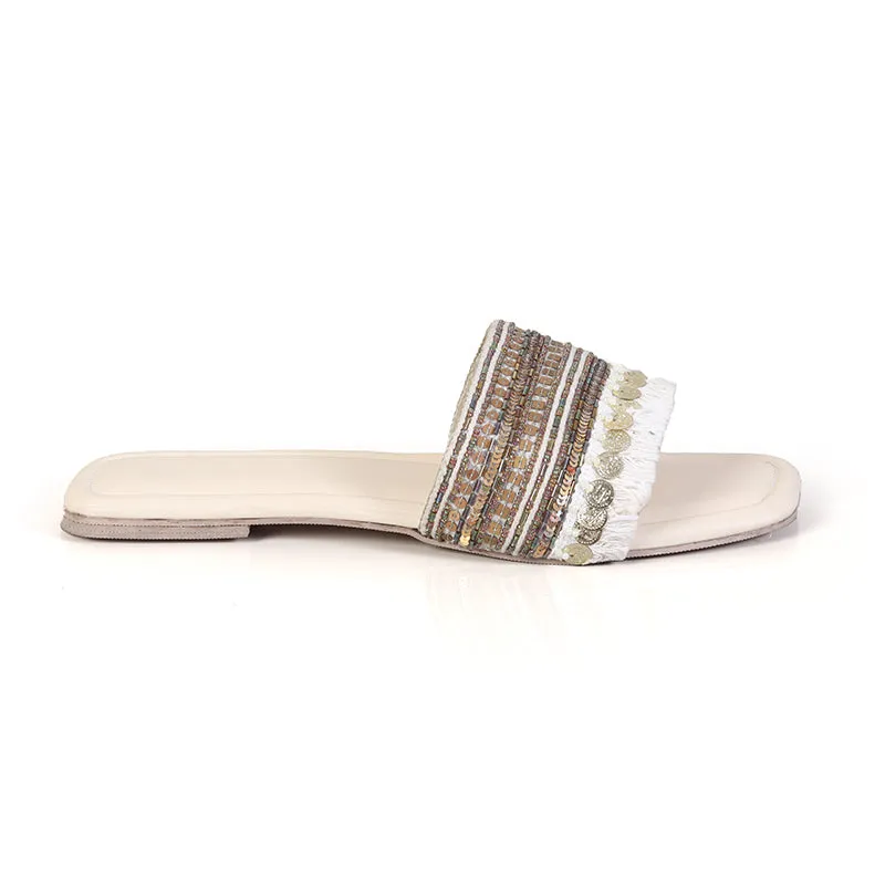 Soft Glam Hand Crafted Sequin  Slides