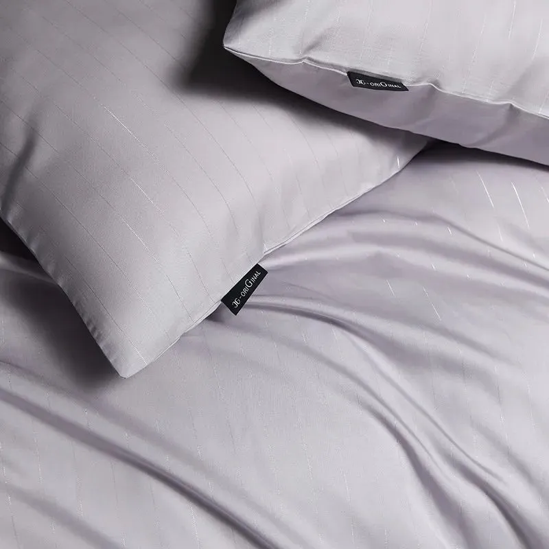 Soft Gray Elegance Bedding Set