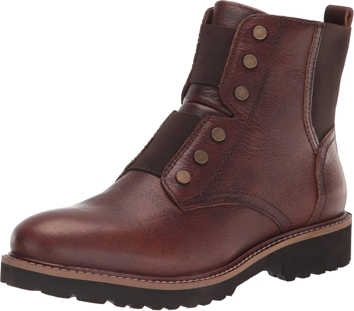 SoftWalk Women's Boot Ballet Flat, Dark Brown, 8