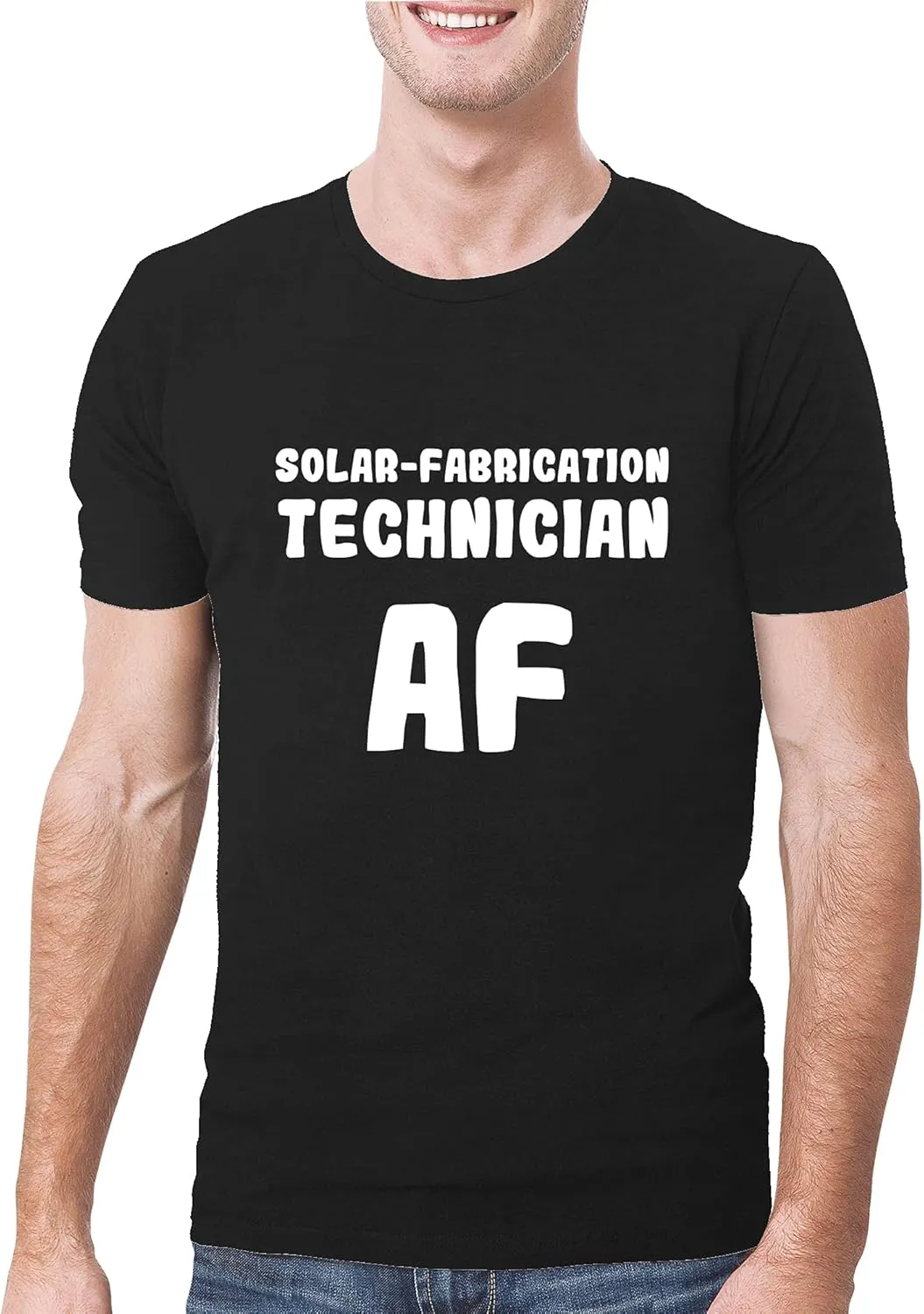 Solar-Fabrication Technician AF - A Soft & Comfortable Men's T-Shirt, Black, Large