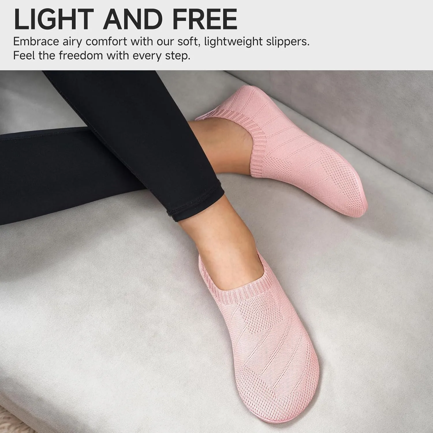 Sosenfer House Shoes for Men and Women Lightweight House Slippers Non-slip Colorful Barefoot Yoga Socks