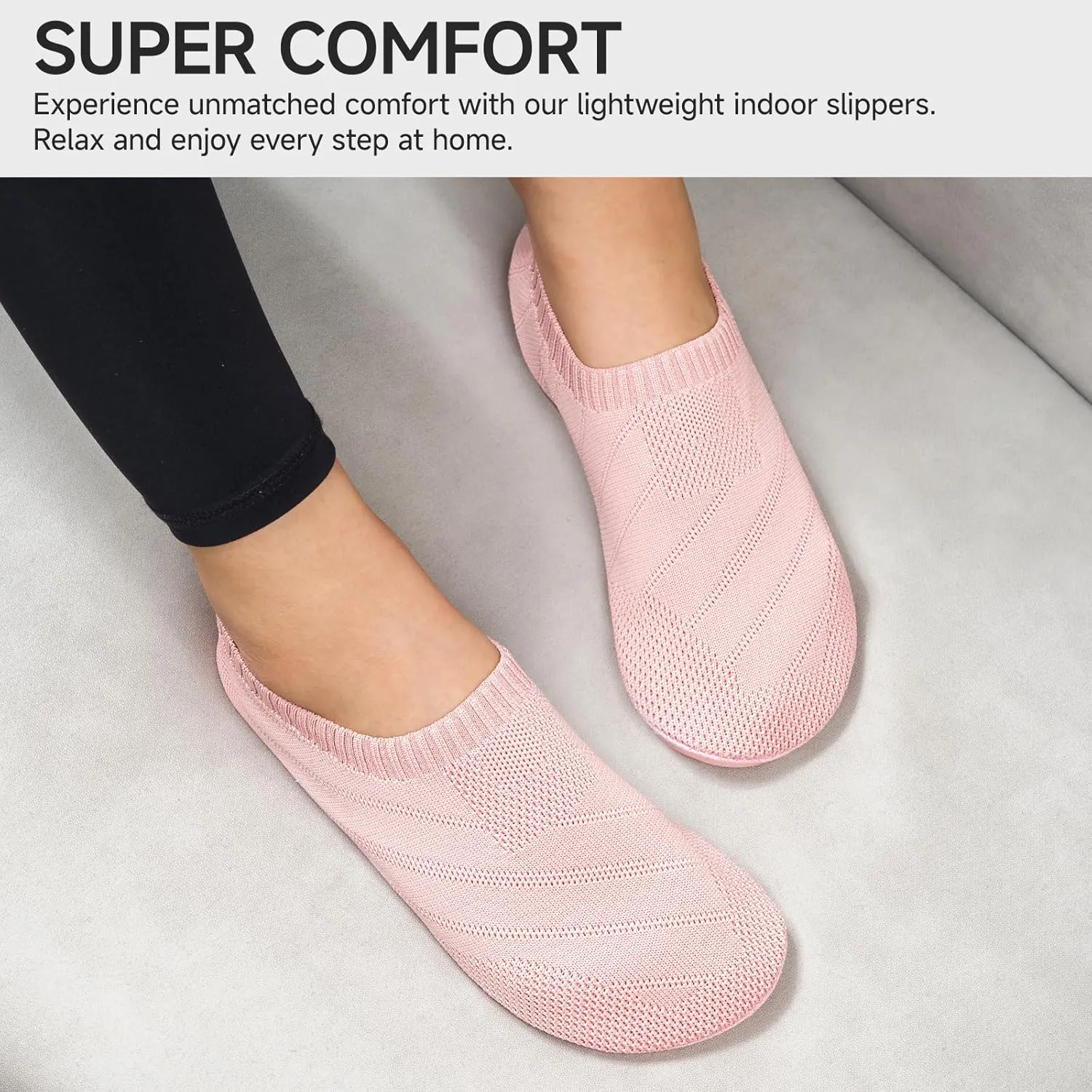 Sosenfer House Shoes for Men and Women Lightweight House Slippers Non-slip Colorful Barefoot Yoga Socks
