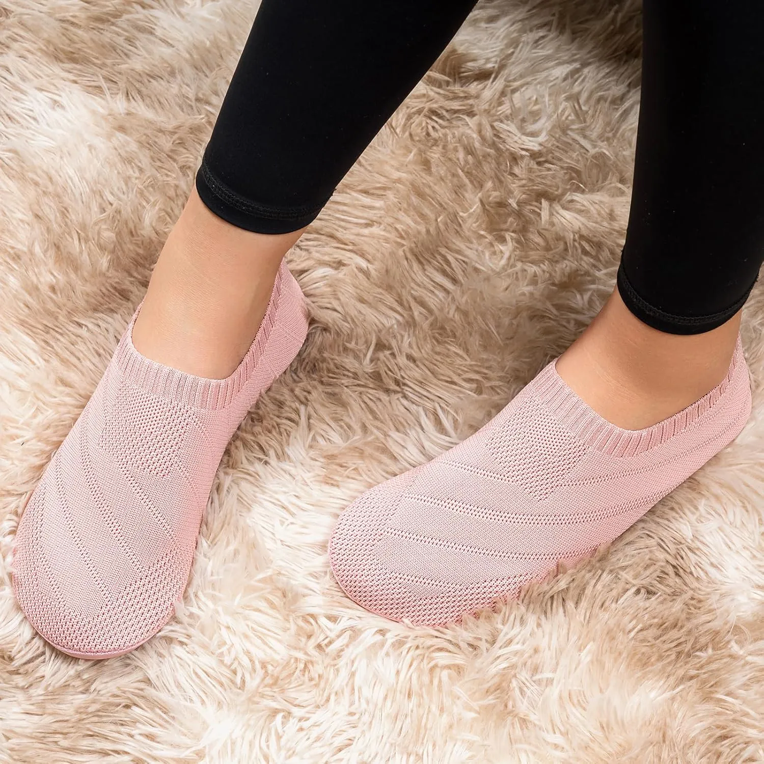 Sosenfer House Shoes for Men and Women Lightweight House Slippers Non-slip Colorful Barefoot Yoga Socks