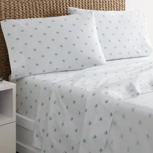Southern Tide Aqua Palm Sheet Set Collection, Aqua, Twin