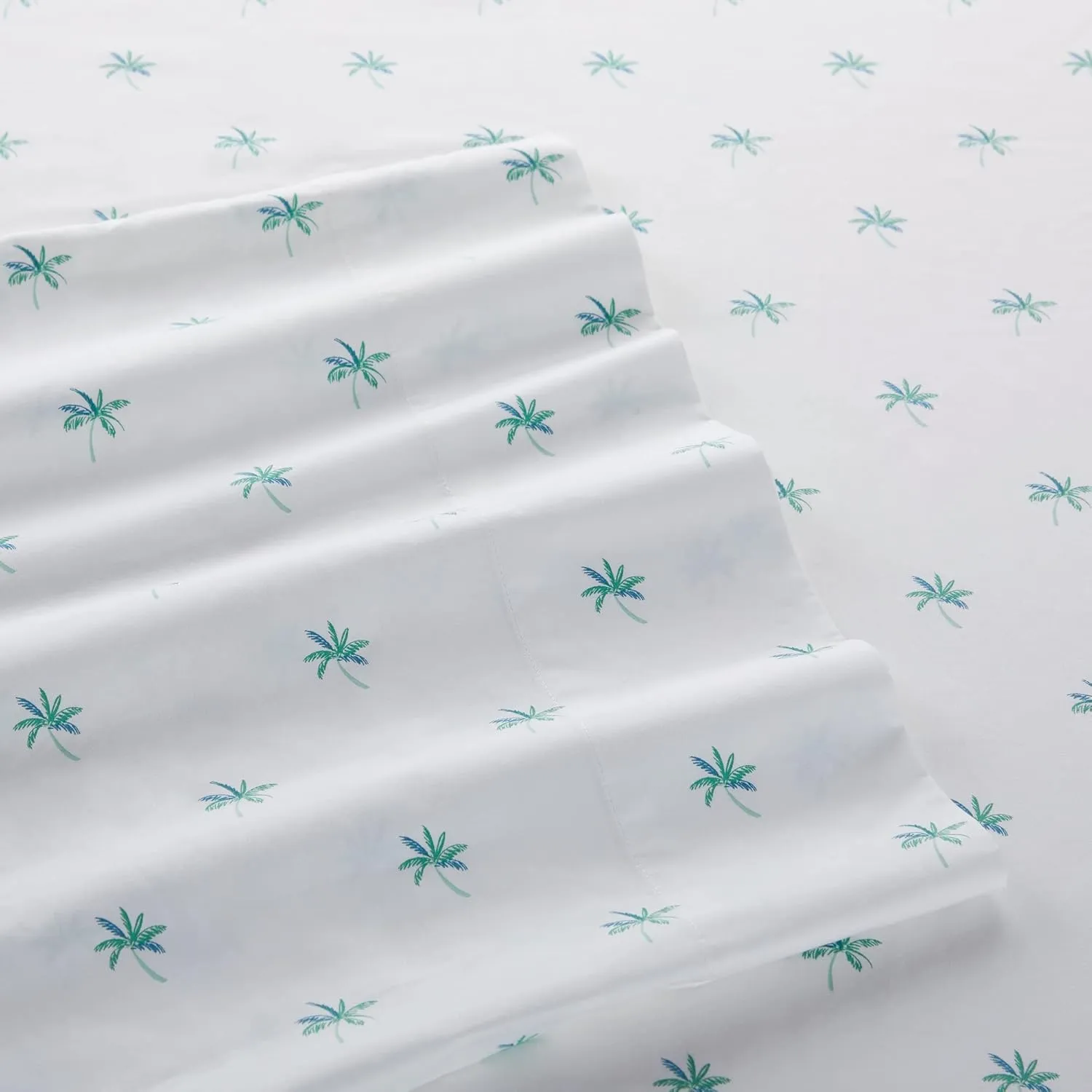Southern Tide Aqua Palm Sheet Set Collection, Aqua, Twin