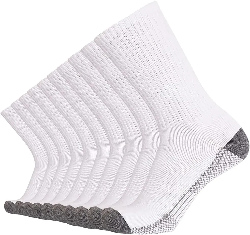 SoxDaddy Men’s 10Pack Athletic Socks,Comfy Cotton Full Cushion Casual Crew Socks