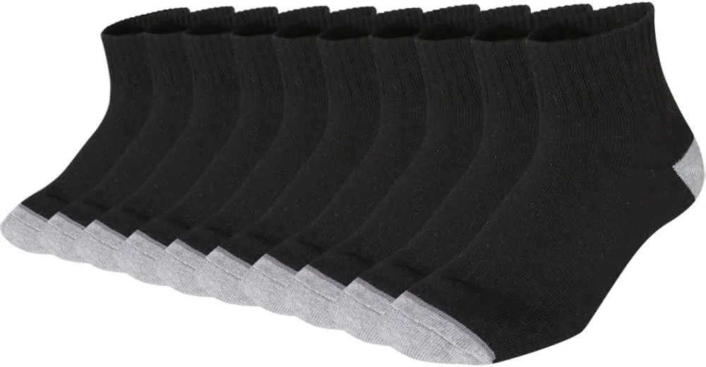 SoxDaddy Men’s 10Pack Athletic Socks,Comfy Cotton Full Cushion Casual Low Cut Socks
