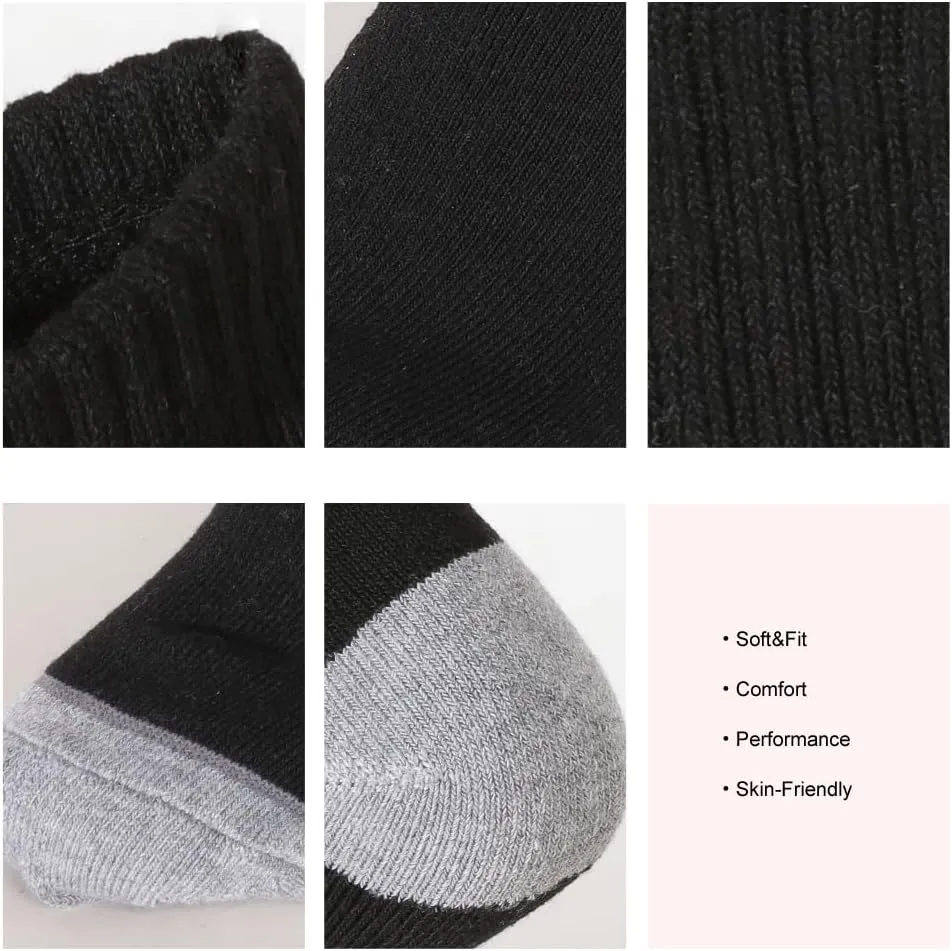 SoxDaddy Men’s 10Pack Athletic Socks,Comfy Cotton Full Cushion Casual Low Cut Socks
