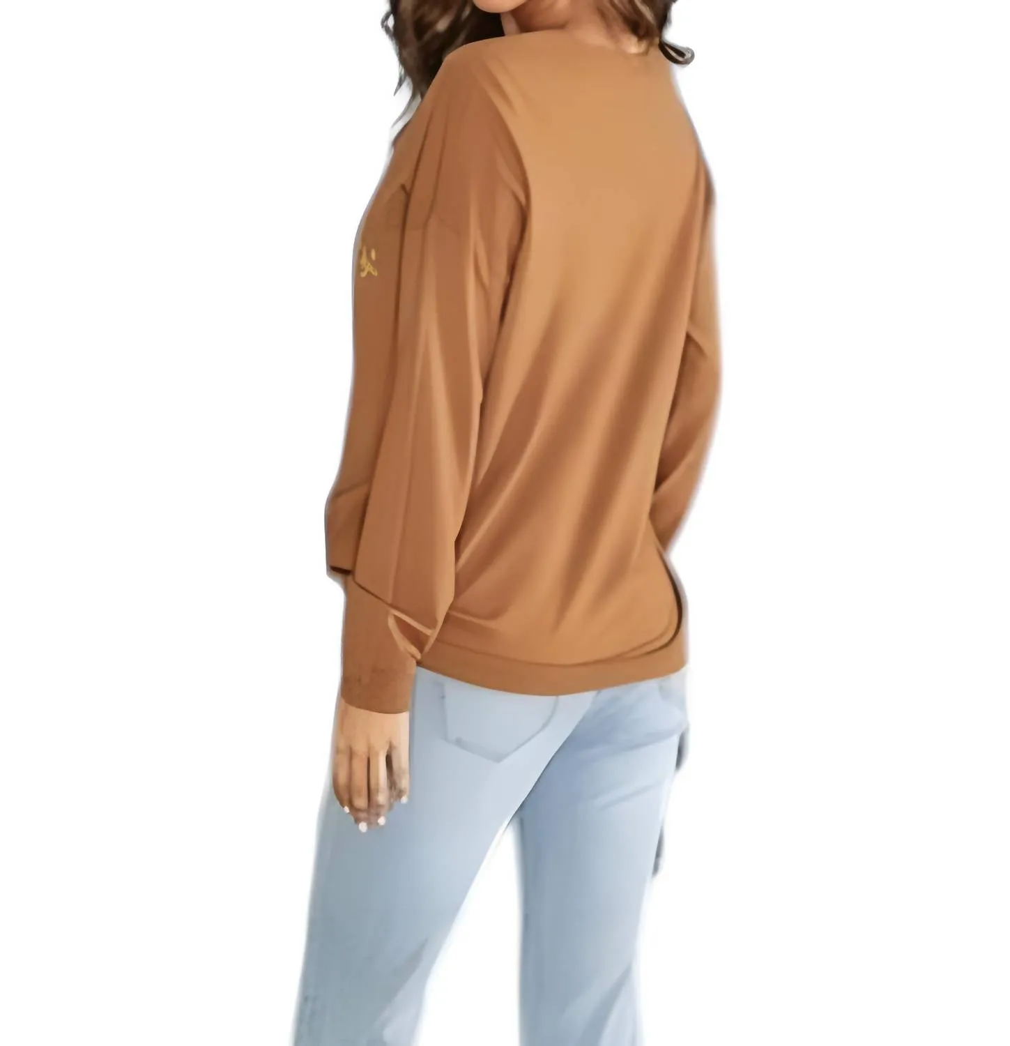 Star Studded Lightweight Sweater In Brown