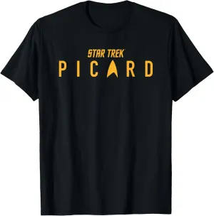 Star Trek Picard Flat Gold Logo T-Shirt