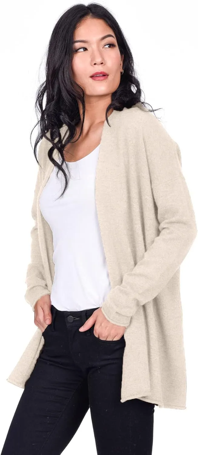 State Cashmere Lightweight Mid-Thigh Cashmere Cardigan 100% Pure Cashmere Sweater Cashmere Wraps for Women