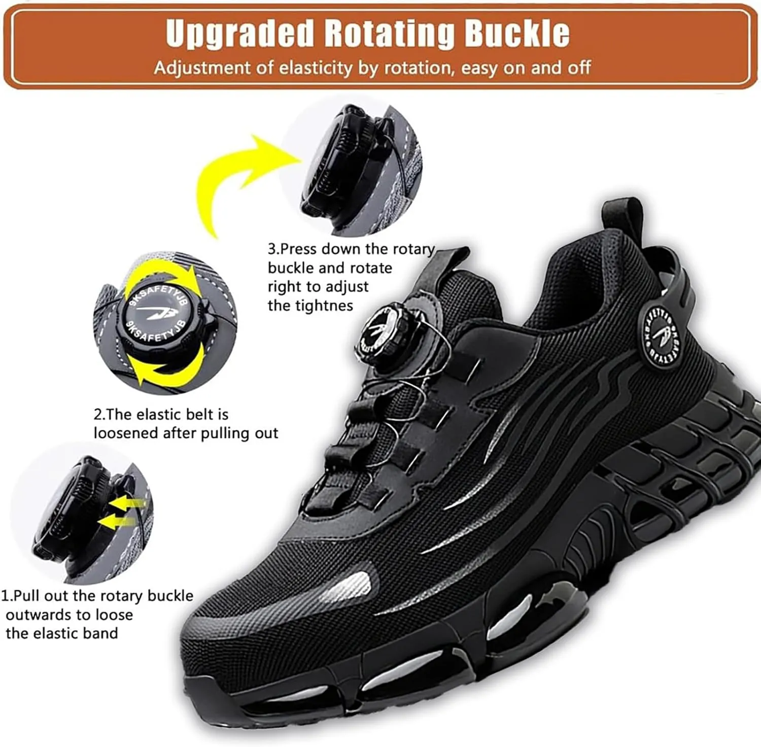 Steel Toe Shoes for Men Women - Slip & Puncture Resistant, Lightweight & Breathable for Construction, Hiking, Climbing | All-Day Comfort Safety Work Shoes