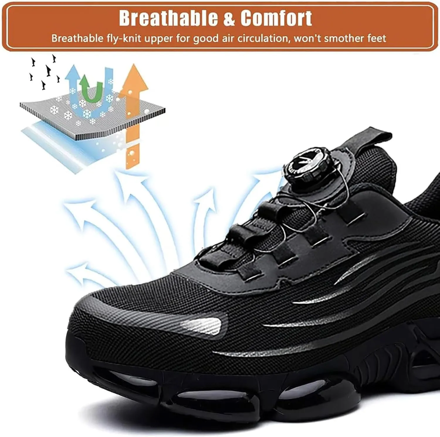 Steel Toe Shoes for Men Women - Slip & Puncture Resistant, Lightweight & Breathable for Construction, Hiking, Climbing | All-Day Comfort Safety Work Shoes
