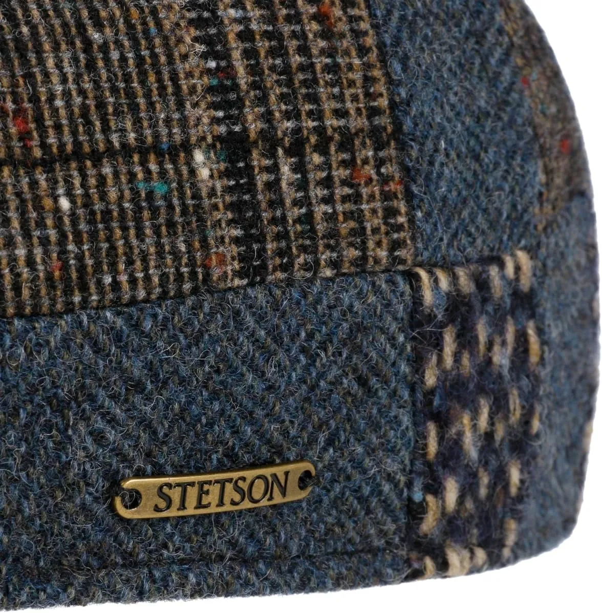 Stetson Texas Wool Mix Patchwork Flat Cap Men - Made in The EU