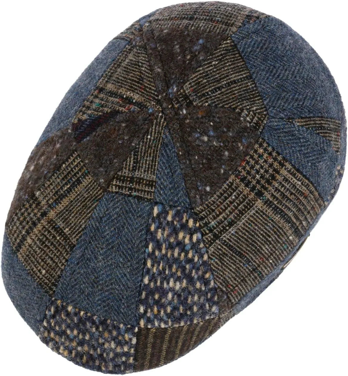 Stetson Texas Wool Mix Patchwork Flat Cap Men - Made in The EU