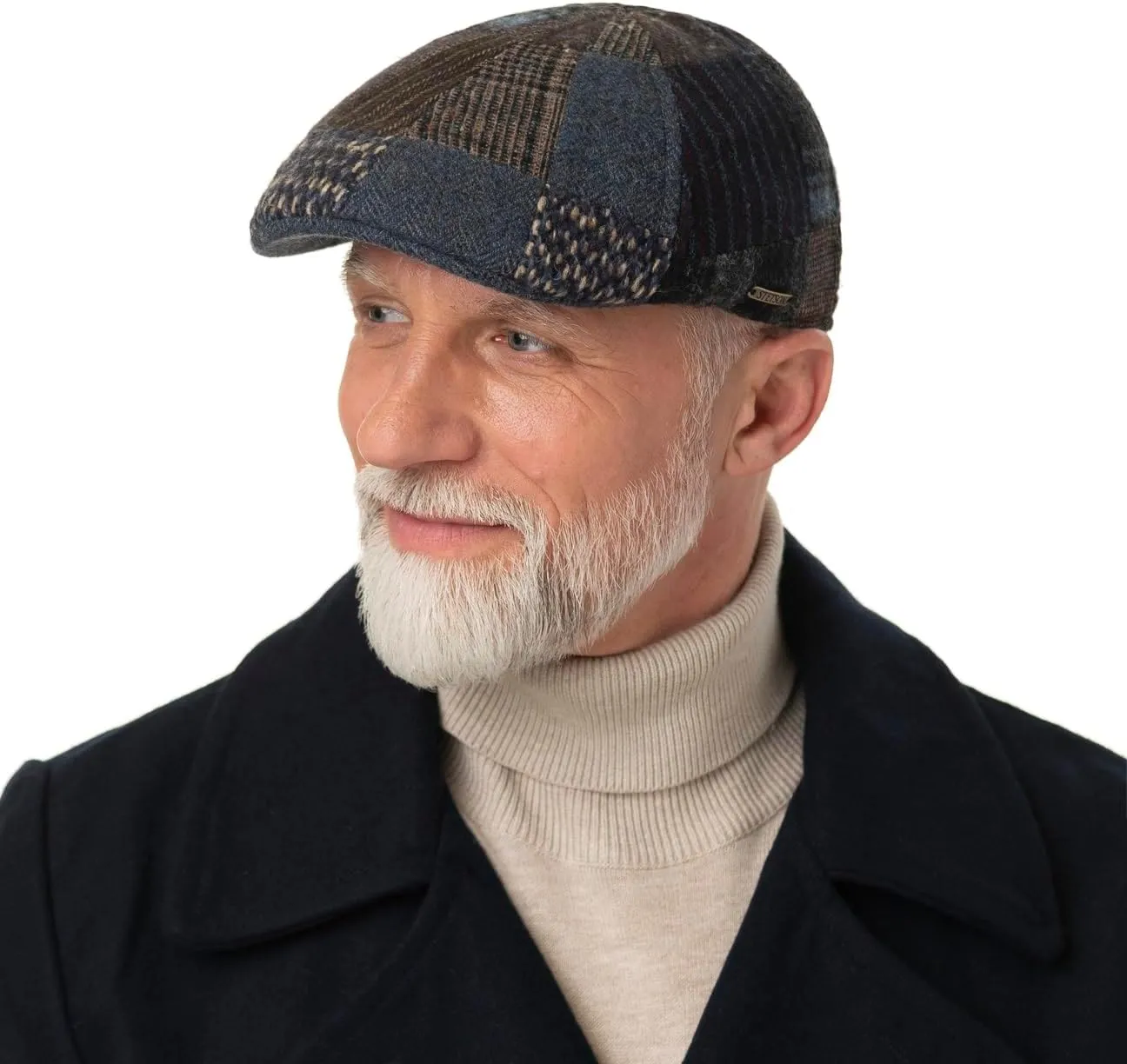 Stetson Texas Wool Mix Patchwork Flat Cap Men - Made in The EU