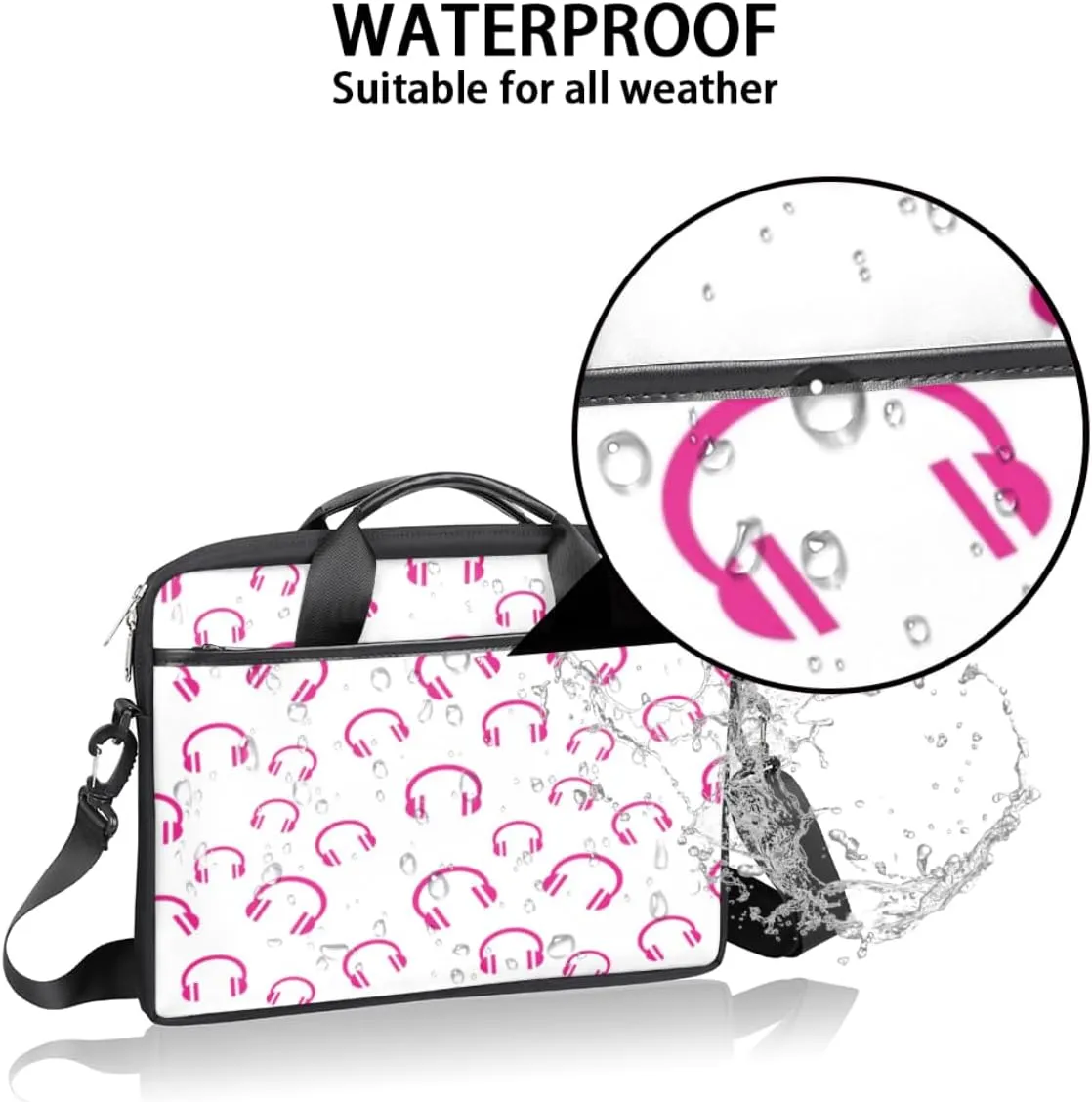 Strawberry Laptop Bag for Women Men 13-15 Inch Computer Briefcase Bag Lightweight Notebook Shoulder Messenger Bag