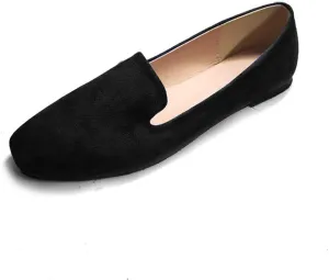 Suede Loafers for Women Flat Shoes Slip On Casual Shoes Comfortable Soft