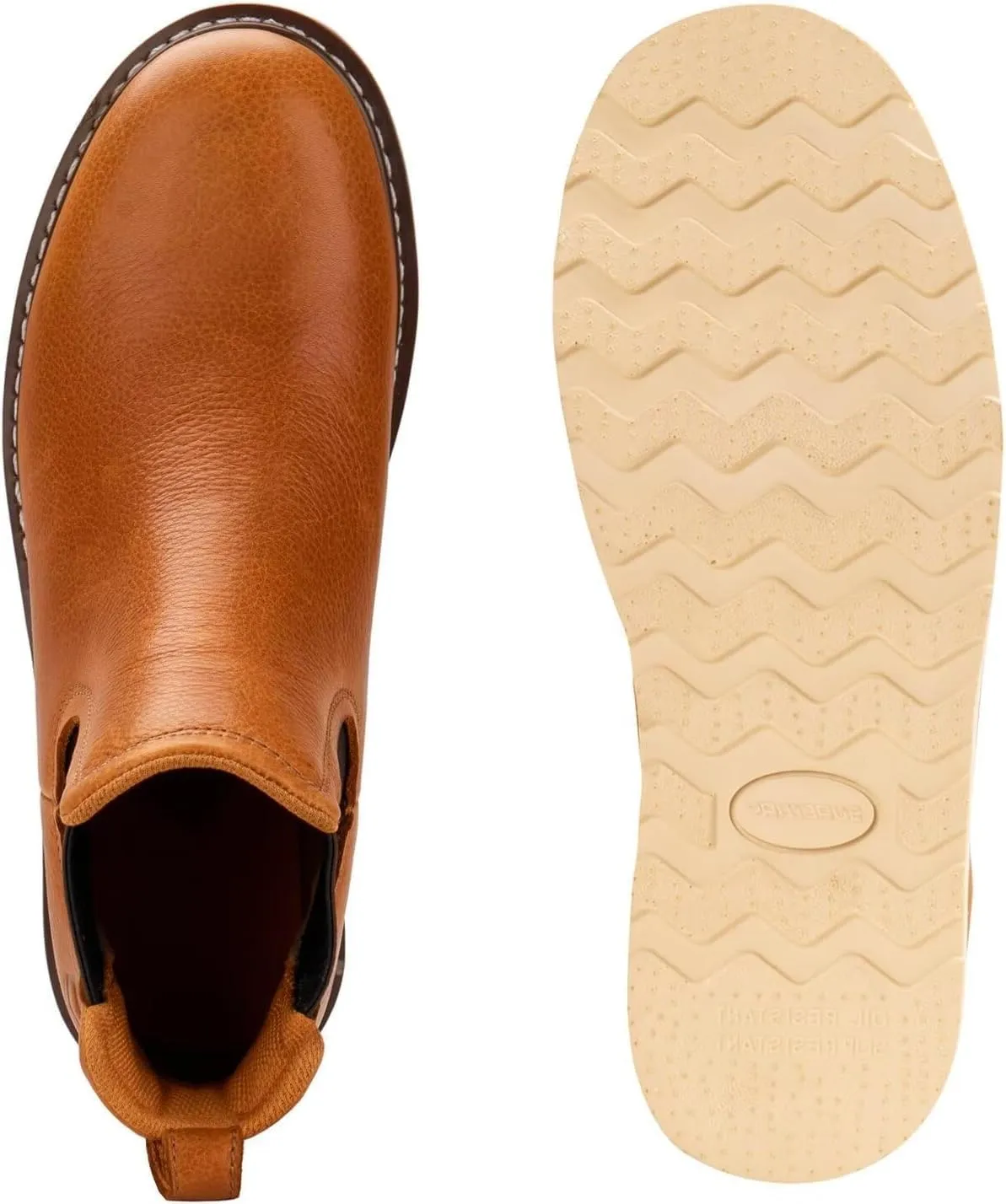 SUREWAY Men's Slip On Chlesea Work Boots for Men - Lightweight Comfortable,Premium Quality,Full Grain Leather,Slip-resistant Wedge Sole