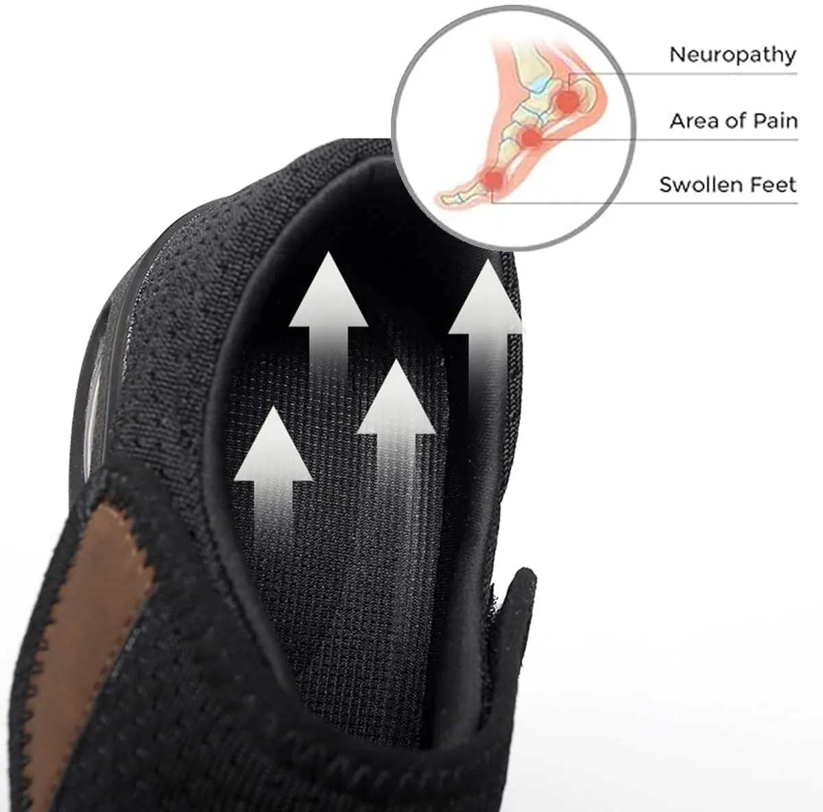 TAYGUM Extra Wide Diabetic Shoes for Women, Lightweight Casual Walking Shoes, Orthopedic Comfy Casual Slippers, Elderly Sneakers, Adjustable Closure, for Feet Fattening