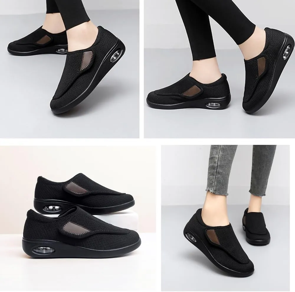 TAYGUM Extra Wide Diabetic Shoes for Women, Lightweight Casual Walking Shoes, Orthopedic Comfy Casual Slippers, Elderly Sneakers, Adjustable Closure, for Feet Fattening