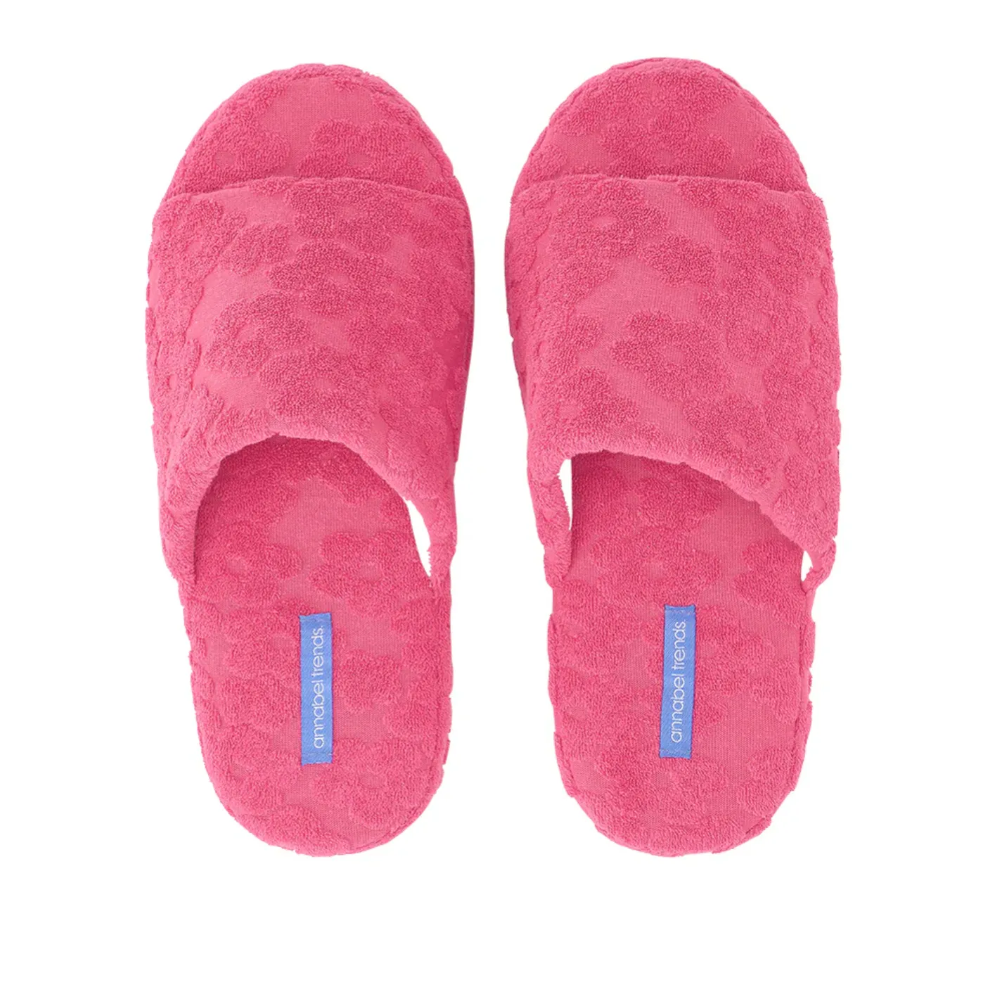 Terry Slide Slippers - Flower Pink