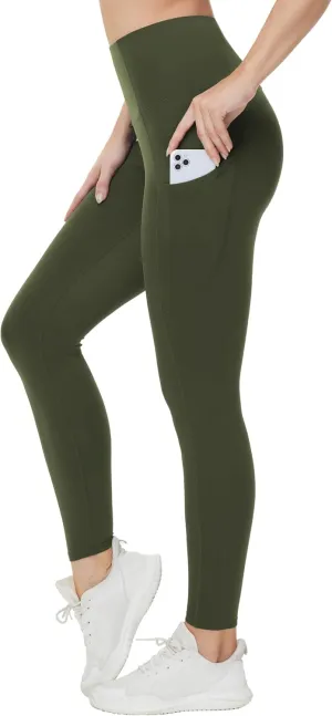 THE GYM PEOPLE Women's High Waist Yoga Pants Buttery Soft Stretchy Tummy Control Workout Athletic Leggings with Pockets