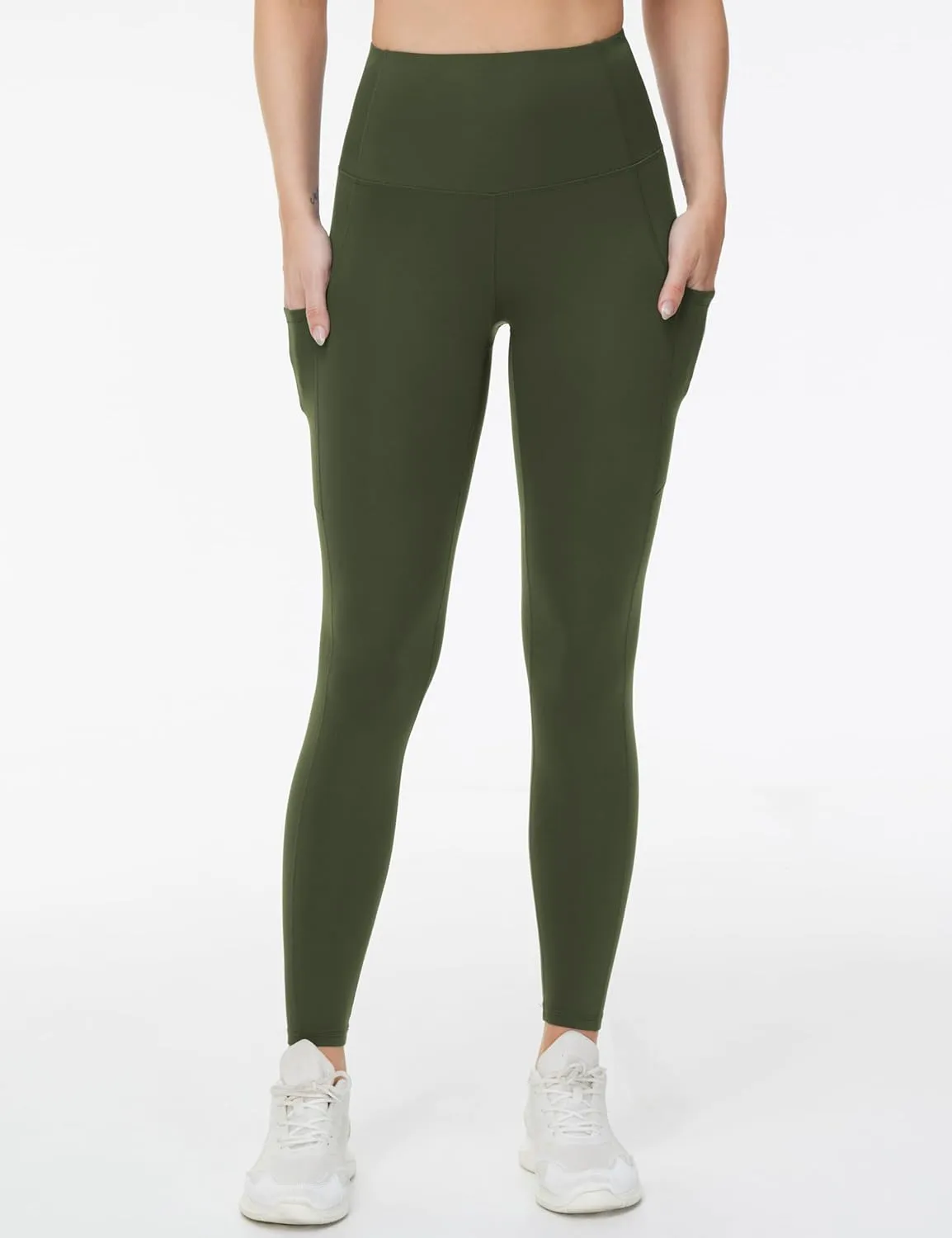 THE GYM PEOPLE Women's High Waist Yoga Pants Buttery Soft Stretchy Tummy Control Workout Athletic Leggings with Pockets