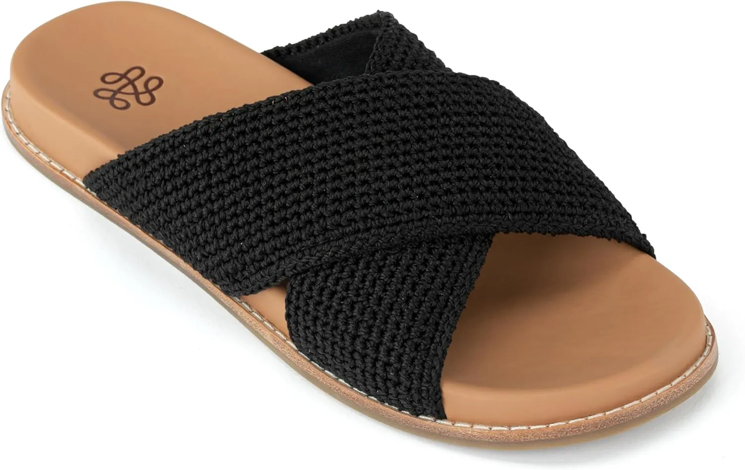 The Sak Penelope Slide Sandal - Women's Flat Fashion Slides with Soft Cushion Sole -Hand Crochet Slip On Sandals For Everyday