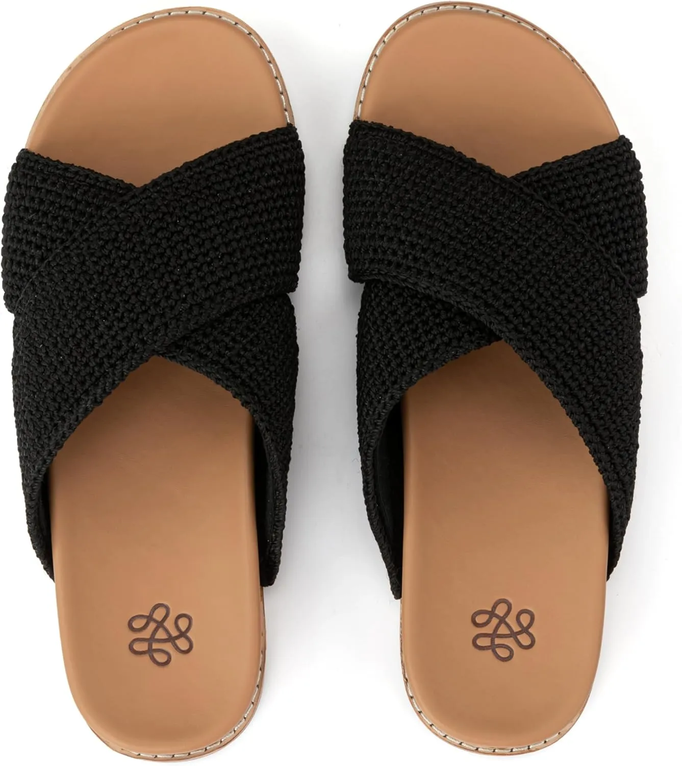 The Sak Penelope Slide Sandal - Women's Flat Fashion Slides with Soft Cushion Sole -Hand Crochet Slip On Sandals For Everyday