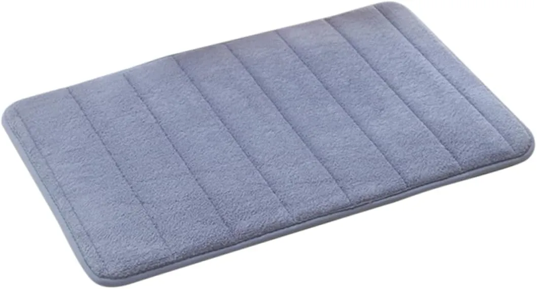 Thickened Non Slip Coral Fleece Bath Mat Rug Memory Floor Mat Soft Water Absorbent Machine Washable Bathroom Rug for Shower and Tub