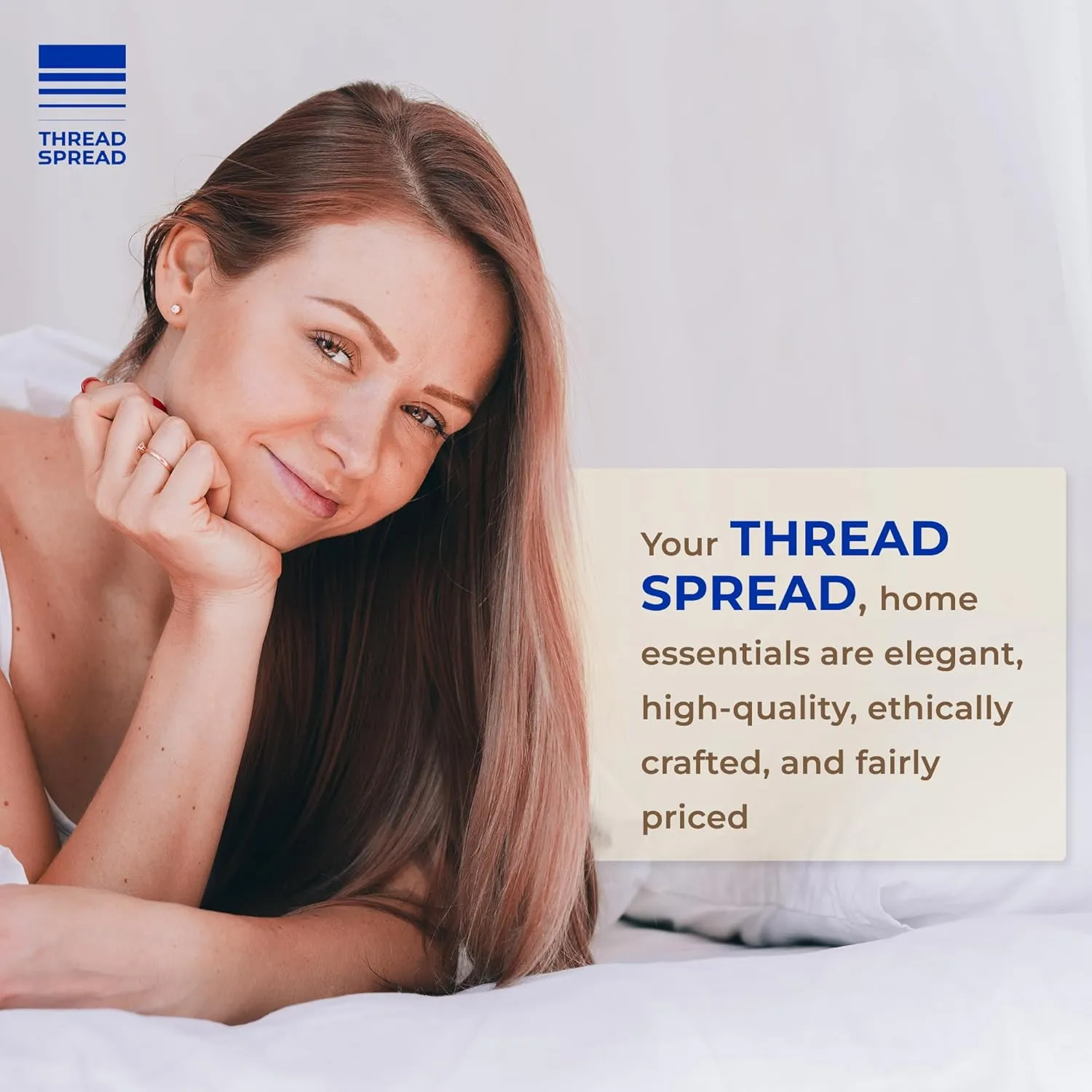 THREAD SPREAD 100% Pure Egyptian Cotton Pillow Case King - 600 Thread Count Pillow Cases King Size Set of 2, Cooling & Breathable Extra Long Staple Sateen Weave Cotton Pillow Cover for Bed - Navy Blue