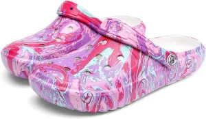 Tie-dye Womens Clogs Lightweight Slip-on Garden Shoes Cheap Slippers/Sandals/Water Shoes