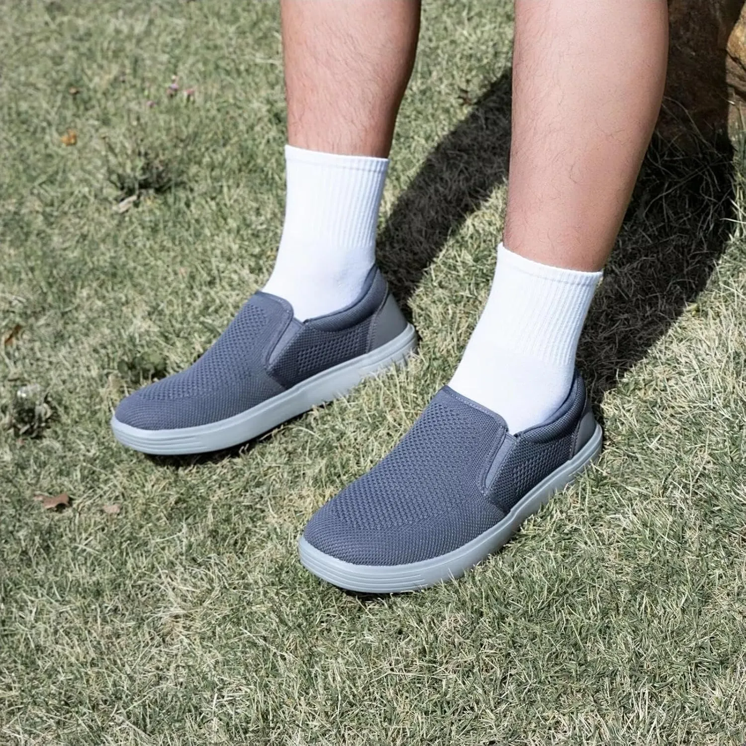 TIOSEBON Men's Mesh Slip on Walking Shoes-Comfortable Drving Loafer Fashion Sneaker