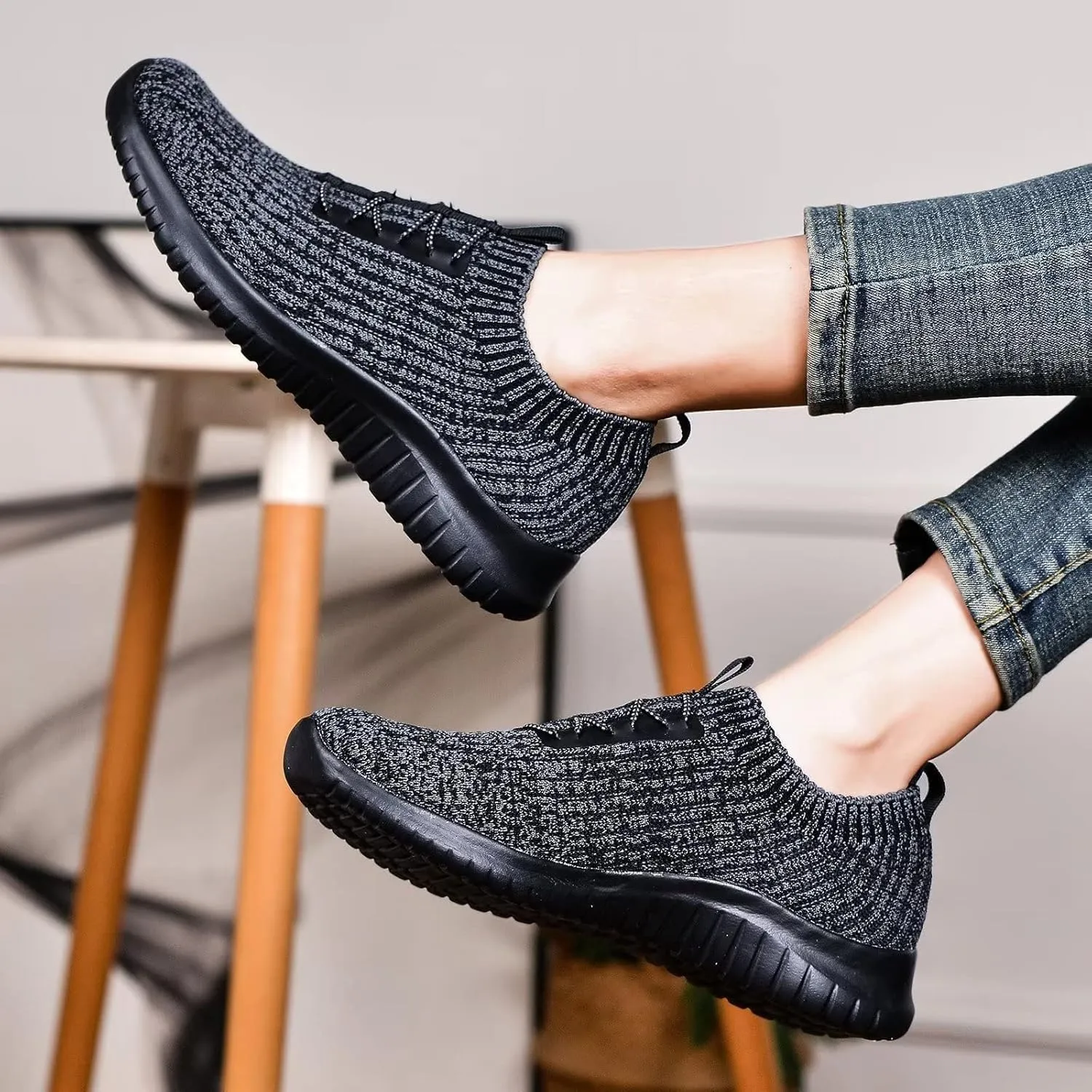 TIOSEBON Women's Slip On Walking Shoes Lightweight Casual Running Sneakers