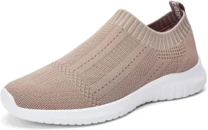 TIOSEBON Women's Walking Sock Shoes Elastic Knit Lightweight Slip on Breathable Yoga Sneakers