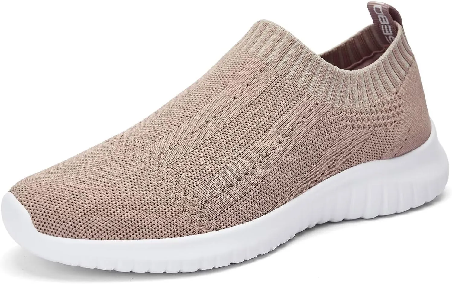 TIOSEBON Women's Walking Sock Shoes Elastic Knit Lightweight Slip on Breathable Yoga Sneakers