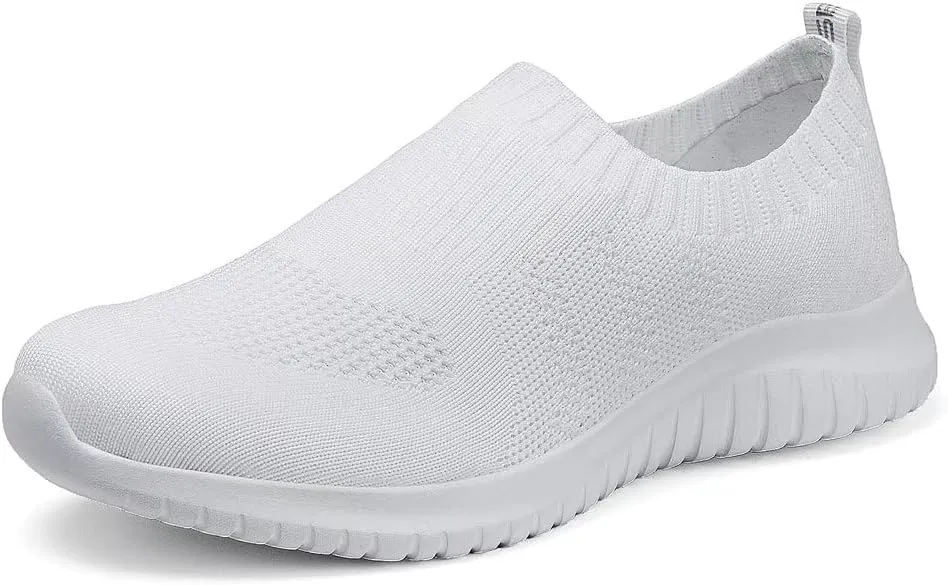 TIOSEBON Women's Walking Sock Shoes Elastic Knit Lightweight Slip on Breathable Yoga Sneakers