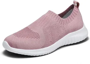 TIOSEBON Women's Walking Sock Shoes Elastic Knit Lightweight Slip on Breathable Yoga Sneakers