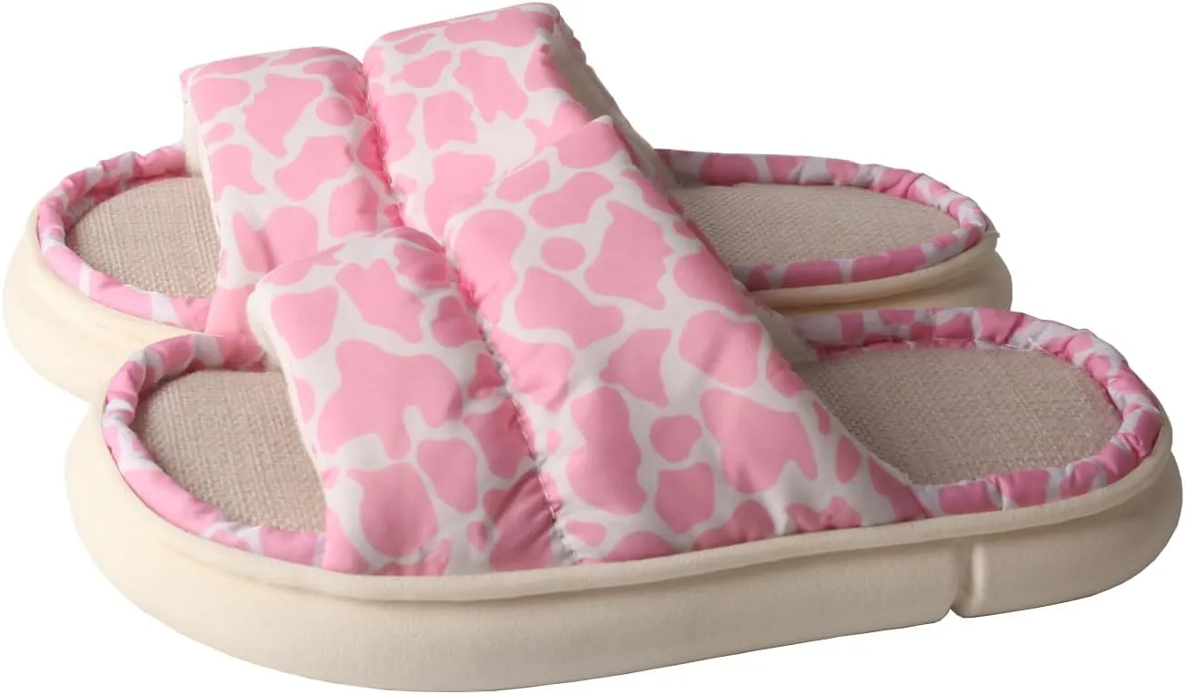 TMA EYES Women's soft soled open-toed slippers breathable non-slip fashion print design