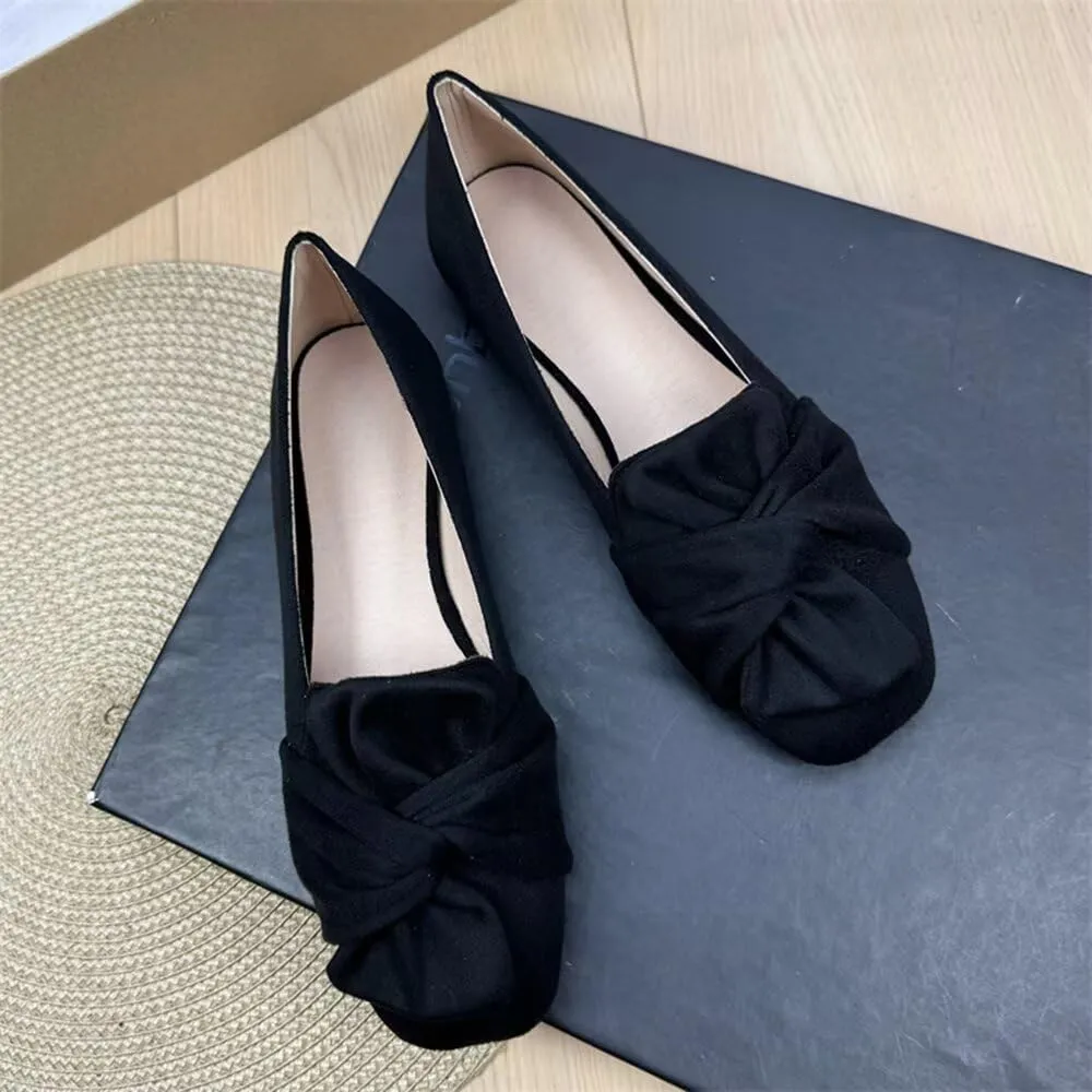TN TANGNEST Womens Dress Flats Fashion Soft Pointed Toe Bowknot Slip On Flat Shoes