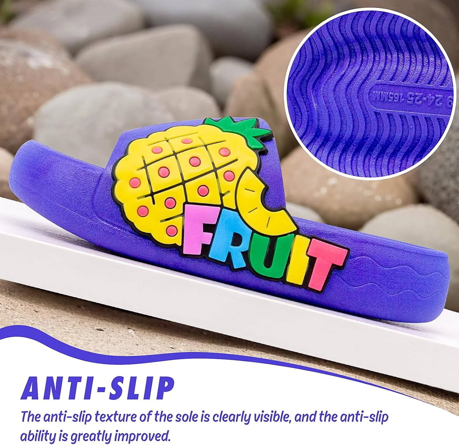 Toddler Little Kids Slide Sandals Comfy Non-slip Unicorn Summer Beach Pool Water Shoes Thick Sole Boys Girls Shower Slippers