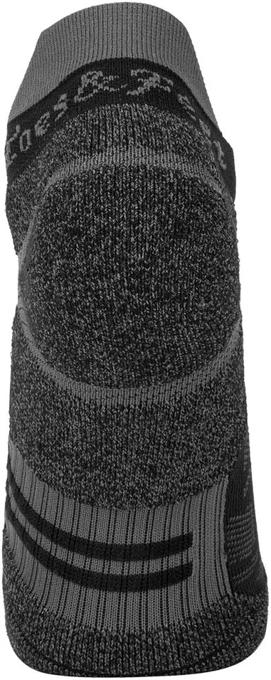 Toes&Feet Men's Anti Odor Quick Dry Cushioned Low Cut Compression (20-30mmHg) Running Socks